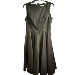 Rockabilly Dress Womens Medium Black Swing Dress 50s Pinup Style Grace Karin